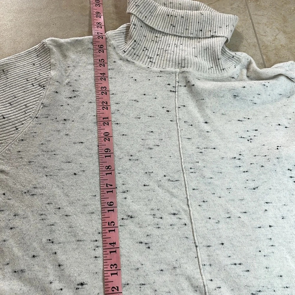 Calvin Klein Sweater Turtleneck Lightweight Top Knit Long Sleeve Speckled Size L - Picture 9 of 11